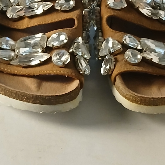 Jeffrey Campbell Tan Sandals with Silver Embellishments - Picture 7 of 8